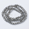 Electroplate Glass Beads Strands EGLA-A034-J6mm-Y01-2