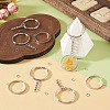 5Pcs 304 Stainless Steel Open Back Bezel Pendants STAS-TAD0001-01G-5