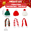48Pcs 6 Style Christmas Mini Knitting Wool Yarn Scarf & Hats AJEW-FH0003-79-2