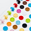 120Pcs 12 Colors ABS Plastic Loose Leaf Ring Round Binder Discs FIND-CP0001-34-4