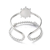 Tarnish Resistant 304 Stainless Steel Open Cuff Ring Components LS-STAS-F301-03P-2