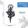 20 Sheets 20 Style Cool Body Art Removable Snake Temporary Tattoos Stickers STIC-CP0001-02-2