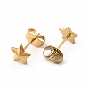 304 Stainless Steel Star Stud Earrings for Women EJEW-C004-08G-2