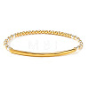 Luxury Round Brass Beads & Curved Tube Stretch Bracelets for Women CV0826-4-1