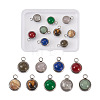 Fashewelry 9Pcs 9 Styles Natural Mixed Stone Charms G-FW0001-28-1