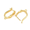 Brass Hoop Earrings Findings KK-K340-34G-2