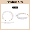 2Pcs Plastic Imitation Pearl Round Beaded Bag Handles FIND-BBC0005-11B-2