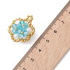 Glass Seed Beaded Pendants PALLOY-MZ01288-02-4