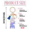 Alloy & Resin Tassel Keychainss AJEW-TADJ0001-20G-02-3