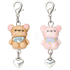 2Pcs Handmade Porcelain Pendant Decorations HJEW-SW00372-1