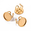 201 Stainless Steel Cuff Ring Findings X-STAS-S080-040F-G-6