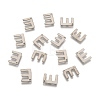 Tarnish Resistant 304 Stainless Steel Letter Charms STAS-O072-E-2