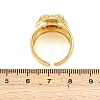 Ladybug Brass Micro Pave Cubic Zirconia Cuff Rings for Women RJEW-A088-09A-G-5