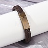 Braided Microfiber Leather Cord Bracelets for Women Men BJEW-D304-06R-02-4