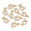 SHEGRACE Brass Micro Pave Clear Cubic Zirconia Pendants XGRQ29939-394G-Q-1