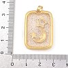 Transparent Epoxy Resin Brass Pendants KK-B163-01G-01-3