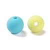 Rubberized Style Imitated Silicone Acrylic Beads MACR-D029-01J-2