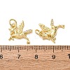 Brass Micro Pave Clear Cubic Zirconia Pendants CU-E003-18G-05-3