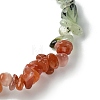 Natural Quartz Crystal & Rose Quartz & Red Aventurine & Prehnite & South Red Agate & Topaz Jade Chip Beaded Stretch Bracelets for Women BJEW-JB10816-3