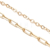 Brass Cable Chain Paperclip Chain Bracelet Making AJEW-JB01466-3