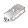 Brass Micro Pave Cubic Zirconia Charms ZIRC-I054-12P-06-2