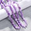 Natural Dyed Malaysia Jade Tumble Stone Nuggets Beaded Long Necklaces for Women NJEW-F340-A03-3