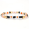 Halloween Acrylic & Glass & Brass Stretch Bracelets for Women DL8423-5-1