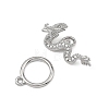 SHEGRACE Dragon Brass Micro Pave Clear Cubic Zirconia Toggle Clasps XGRQ58413-788P-2