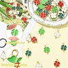 40Pcs 4 Colors Rack Plating Alloy Enamel Pendants ENAM-YW0009-43-3