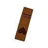 Rectangle with Heart Imitation Leather Label Tags PW-WGCF74B-04-1