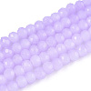 Baking Paint Imitation Jade Glass Bead Strands DGLA-A034-J8MM-A50-1