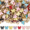 140Pcs 7 Colors Alloy Enamel Buttons FIND-GF0008-28-1