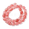 Cherry Quartz Glass Beads Strands G-F839-A29-01-5