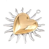 304 Stainless Steel Big Pendants STAS-G398-16GP-2