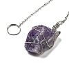 Rough Raw Natural Amethyst Pendant Hanging Ornaments G-PW0007-084H-2