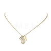 Brass Micro Pave Clear Cubic Zirconia Virgin & 304 Stainless Steel Religion Cross Pendant Necklaces for Men Women NJEW-JN06102-2