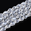 Transparent Teardrop Glass Beads Strands GLAA-T025-79B-01-1