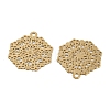 Brass Etched Metal Embellishments Charms KKC-D001-16KCG-2