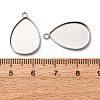 304 Stainless Steel Pendant Cabochon Settings STAS-D379-08B-P-3
