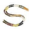 Synthetic Blue Goldstone & Natural Yellow Aventurine & Labradorite & Quartz Crystal & Lemon Jade & Strawberry Quartz & Unakite Beads Strands G-G317-A02-3x6mm-3