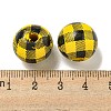 Printed Wood European Beads WOOD-G022-13F-3