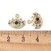 Brass Micro Pave Clear Cubic Zirconia Pendants KK-Q031-47G-07-3