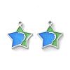 304 Stainless Steel Enamel Charms STAS-M102-20P-03-1