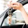 ABS Plastic & Wood & Silicone Keychain KEYC-YW00253-01-6