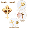 4Pcs Cross Stainless Steel Lapel Pin Back Brooches for Backpack Clothes JEWB-GA0001-53G-3