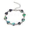 Colorful Abalone Shell Bracelet and Heart-shaped Love Bracelet ST8938894-1