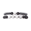 2Pcs Narutal & Synthetic Mixed Gemstone Beads Stretch Bracelets BJEW-JB12720-01-3