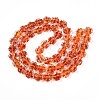 Luminous Handmade Gold Foil Glass Beads Strands FOIL-N029-01C-3