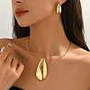 Iron Teardrop Pendant Choker & Stud Earring Sets for Women HI1205-3