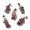 Natural Purple Aventurine Chip Pendants G-H307-07P-09-1